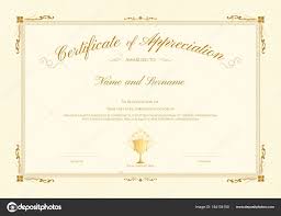 Luxury Certificate Template Elegant Border Frame Diploma Design