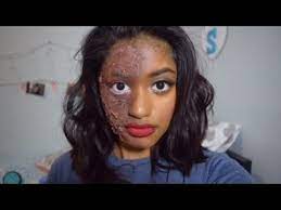 half burnt face halloween sfx makeup