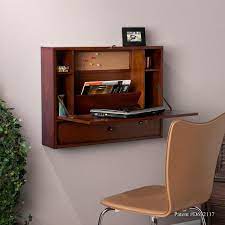 drawer floating desk with wall mounted
