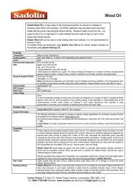 the technical datasheet sadolin