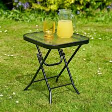 Garden Table 40cm Square Glass Top