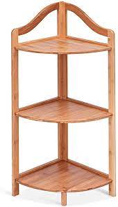 Same day delivery 7 days a week £3.95, or fast store collection. Amazon Com Giantex 3 Tier Wooden Corner Shelf Bamboo Corner Standing Shelf For Bathroom Small Space Living Room Easy To Assemble Corner Triangle Accent Table Cute Wood Corner Shelf Kitchen Dining
