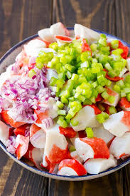 Imitation crab seafood salad is easy to make and can be served as a sandwich spread, chunky dip, or appetizer cracker topper. Crab Salad Recipe Dinner At The Zoo