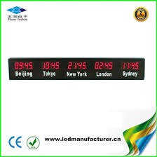 1 8inch World Time Zone 5city Led Clock