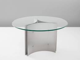 round pedestal dining table in steel