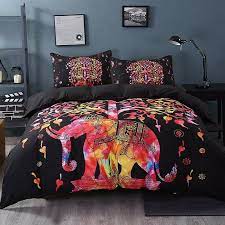6pc Colorful Elephant Boho Style Twin