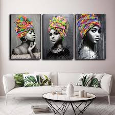 We make it easy to express yourself with art that accentuates peaceful family times, including vivid. 3 Pcs African American Black Portrait Art Painting Afro Women Poster Canvas Painting Black White Beautiful Figure Picture For Living Room Wall Decor Wish