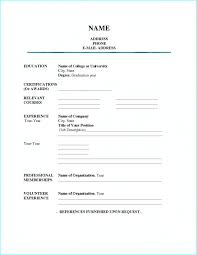 Blank Resume Format Free Download Form Resume Examples