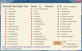 Teacher Dude Microsoft Word Basic Test Self Grading