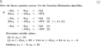 linear equation system gaussian