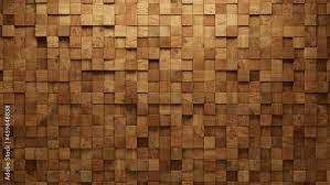 Timber 3d Mosaic Tiles Arranged In The