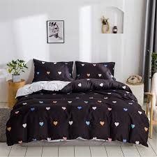 Lovely Bedding Sets Black Duvet Cover