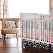 Gray And Pink Chevron Baby Bedding