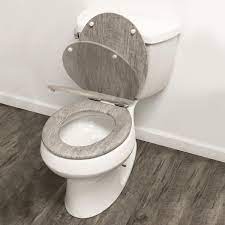 Veneer Elongated Open Front Toilet Seat