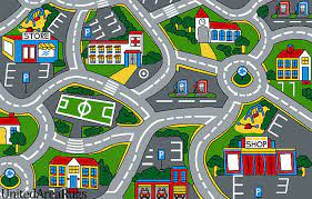 3x5 rug play road driving time street