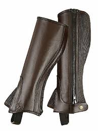 Leather Half Chaps Black Brown Adult Top Quality Full