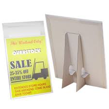 easel back sign holders with clear