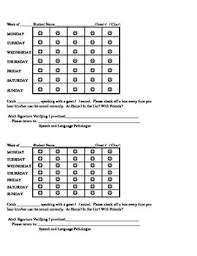 Articulation Weekly Home Practice Chart By Languagewise Tpt