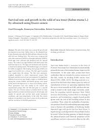 Survival Rate And Growth In The Wild Of Sea Trout Salmo