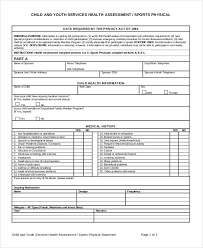 Free 39 Free Health Assessment Forms Pdf
