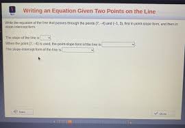 Write The Equation Of The Line That