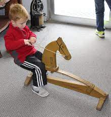 antique toy spring rocking horse