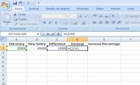 calculate salary increase in excel