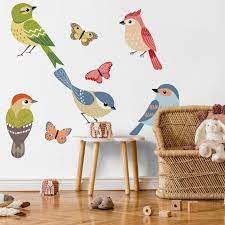 Colorful Birds Wall Decal Removable