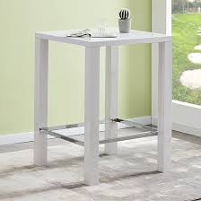 Bar Table In White Gloss And Glass