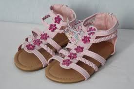 Details About New Toddler Girls Gladiator Sandals Size 7 Pink Summer Strappy Flowers Shoes