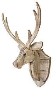 gwg recycled wooden deer head
