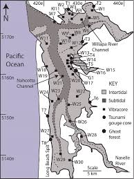Map Of Core Sites In Willapa Bay Download Scientific Diagram