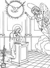 Click the angel gabriel coloring pages to view printable version or color it online (compatible with ipad and android tablets). Angel Gabriel Visits Mary Coloring Page Free Printable Coloring Coloring Home