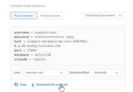 connect to mysql database cers