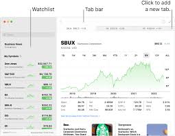 view stocks on mac apple support