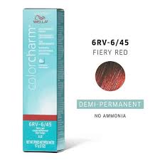 wella color charm 6rv fiery red demi