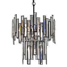 Fifth And Main Lighting Madison 18 In 4 Light Aged Bronze Two Tier Frame With Crystal Prisms Hd 1541 The Home Depot