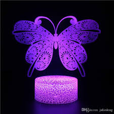 2020 Butterfly 3d Led Night Light Lamps Girls 3d Optical Illusion Touch Table Desk Visual Lamp For Home Decoration From Juliedeng 21 1 Dhgate Com