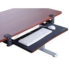 An underdesk keyboard tray promotes an optimal typing position. Easy Clamp On Large Keyboard Tray Under Desk 27 5 Desk 34 A Bamboo Wood Keyboard Drawer With Adjustable Height No Screws I Simple Desk Desk Keyboard