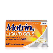 Motrin Ib Liquid Gels Ibuprofen 200mg Fever Muscle Aches Headache Back Pain Relief 120 Ct