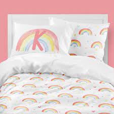 rainbow bedding girls room bedding set