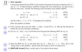 Solved 13 3 Heat Equation Marks In