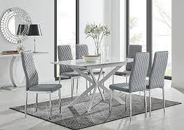 Grey Faux Leather Dining Chairs