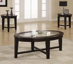 modern 3pc coffee table set w gl tops