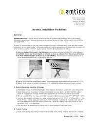 stratica installation guidelines