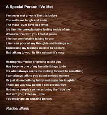 special person i ve met poem