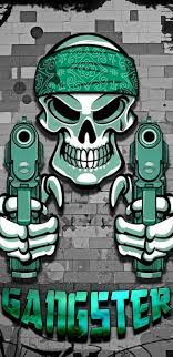 gangster skull cool gang graffiti