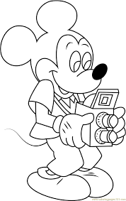 The coloring pages of camera will not make boring. Mickey Mouse With Camera Coloring Page For Kids Free Mickey Mouse Printable Coloring Pages Online For Kids Coloringpages101 Com Coloring Pages For Kids