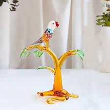 Parrot Murano Glass Bird Figurines Bird