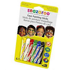snazaroo face painting sticks set of 6